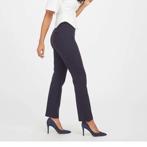 NWT Spanx XS tall navy blue pants back pockets stretchy work pants comfortable